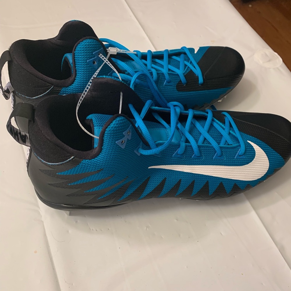 Alpha Menace Blue White Men's Football Cleats New